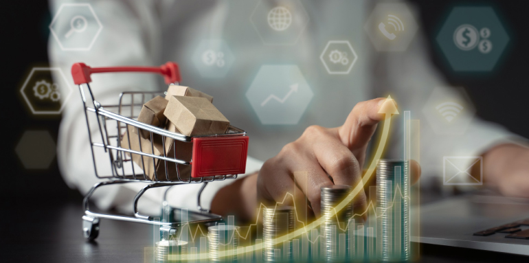 Consumer insights driving growth in FMCG, e-commerce, and consumer tech with rising sales and digital commerce trends