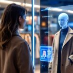 AI-powered smart mirror in a retail store, illustrating personalized shopping and experiential retail in India’s evolving D2C market.