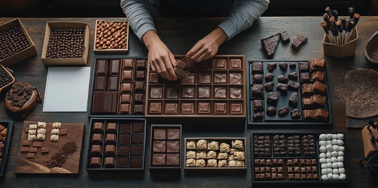 Chocolate packaging design concept highlighting how packaging influences consumer choice in the chocolate industry